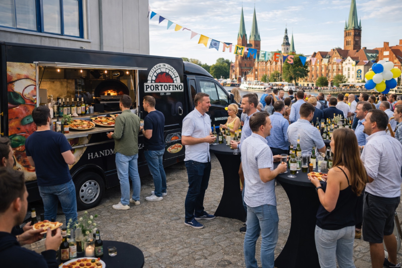 Hochzeits-Catering Lübeck – Portofino Foodtruck mit Holzofen